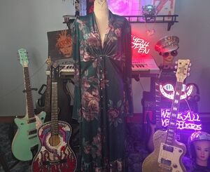 Source Unknown Green Floral Maxi Dress